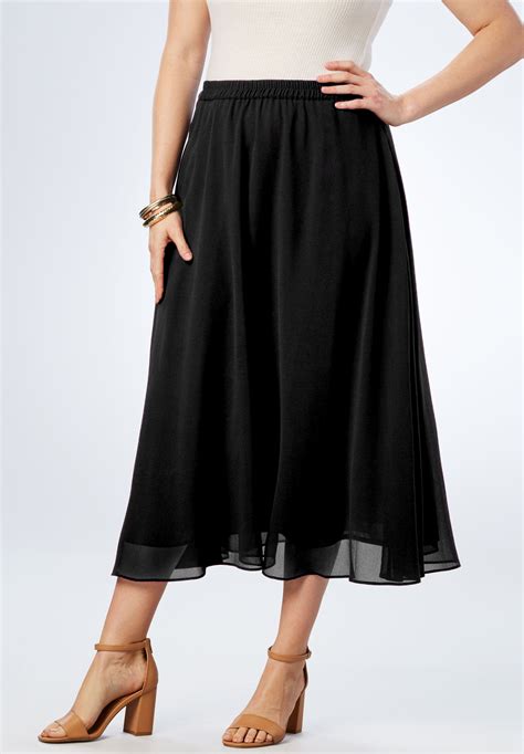 Black Georgette Skirt 